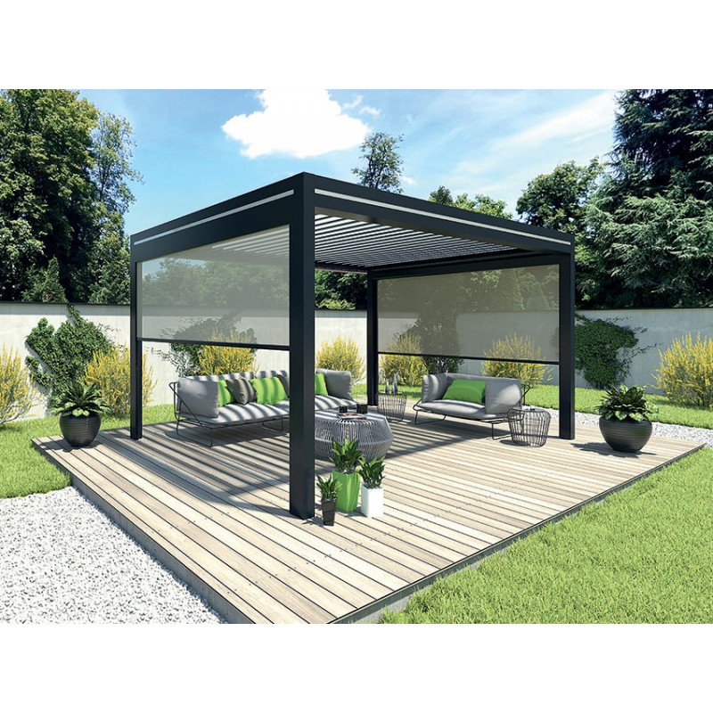 Bioklimatická pergola s bočnými clonami